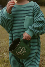 Load image into Gallery viewer, Sammy Romper in Thin Green Stripe