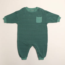 Load image into Gallery viewer, Sammy Romper in Thin Green Stripe