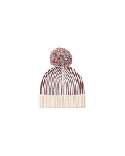Load image into Gallery viewer, Beanie | Black Cherry Stripe