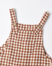 Load image into Gallery viewer, Baby Overalls | Brick Check