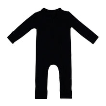 Load image into Gallery viewer, Ribbed Zipper Romper | Midnight