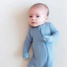 Load image into Gallery viewer, Ribbed Zipper Romper | Slate