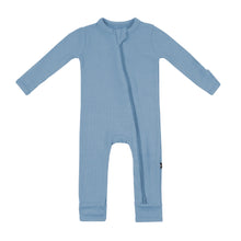 Load image into Gallery viewer, Ribbed Zipper Romper | Slate