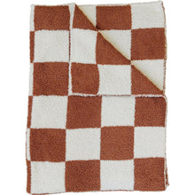Load image into Gallery viewer, Plush Blanket | Rust Checkered