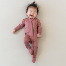Load image into Gallery viewer, Zipper Footie | Dusty Rose