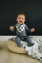 Load image into Gallery viewer, Bib | Charcoal Checkered