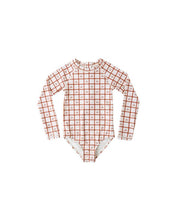 Load image into Gallery viewer, Delphine Rashguard One-Piece | Cherry Check