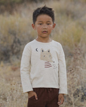 Load image into Gallery viewer, Raw Edge Long Sleeve Tee | Coyote