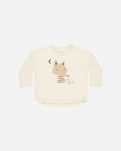 Load image into Gallery viewer, Raw Edge Long Sleeve Tee | Coyote