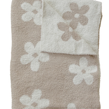 Load image into Gallery viewer, Plush Blanket | Taupe Daisy
