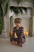 Load image into Gallery viewer, Bamboo Two Piece Pajama Set | Holiday Stripe