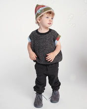 Load image into Gallery viewer, Ribbed Joggers | Black Melange