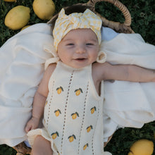Load image into Gallery viewer, Knit Ruffle Romper | Lemon