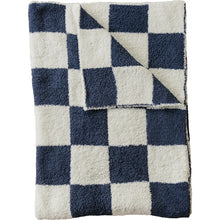 Load image into Gallery viewer, Plush Blanket | Navy Checkered