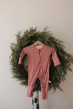 Load image into Gallery viewer, Bamboo Zip Pajamas | Red Gingham