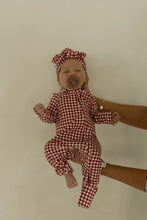 Load image into Gallery viewer, Bamboo Zip Pajamas | Red Gingham
