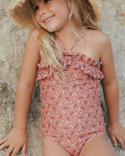 Load image into Gallery viewer, Rouched One-Piece | Red Floral