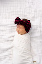 Load image into Gallery viewer, Velvet Bow Headband | Wine