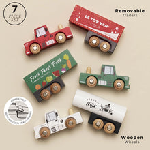 Load image into Gallery viewer, Wooden Trailer Truck Set