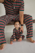 Load image into Gallery viewer, Bamboo Zip Pajama | Holiday Stripe