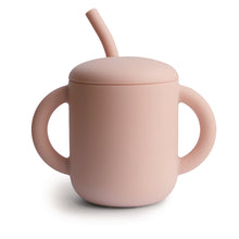 Load image into Gallery viewer, Silicone Training Cup + Straw | Blush