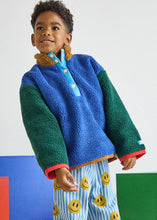 Load image into Gallery viewer, Color Block Fleece Pullover | Blue
