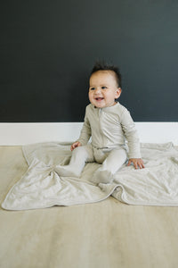 Bamboo Zipper | Oatmeal