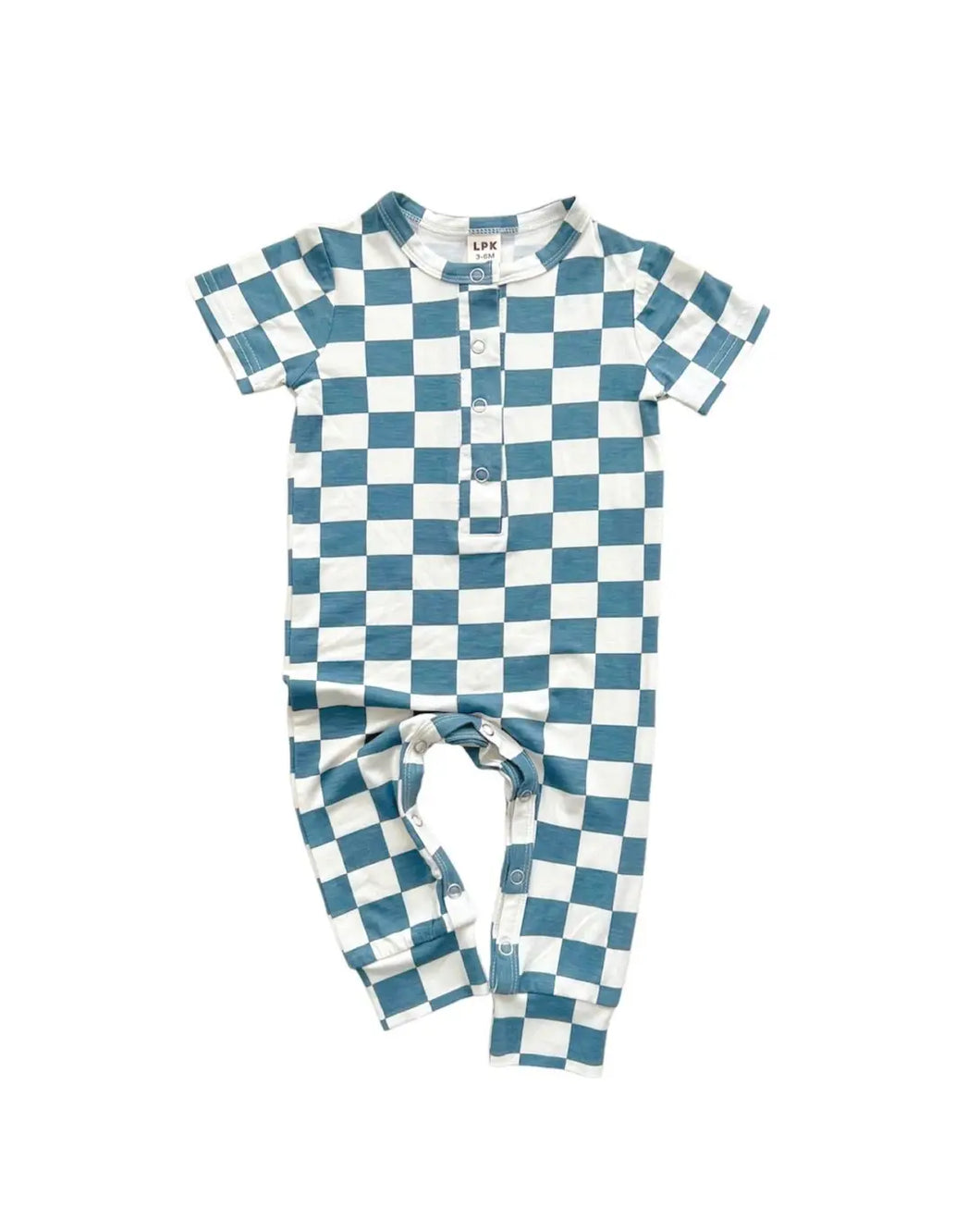 Bamboo Checkered Jumpsuit | Blue