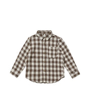 Load image into Gallery viewer, Collared Long Sleeve Shirt | Charcoal Check
