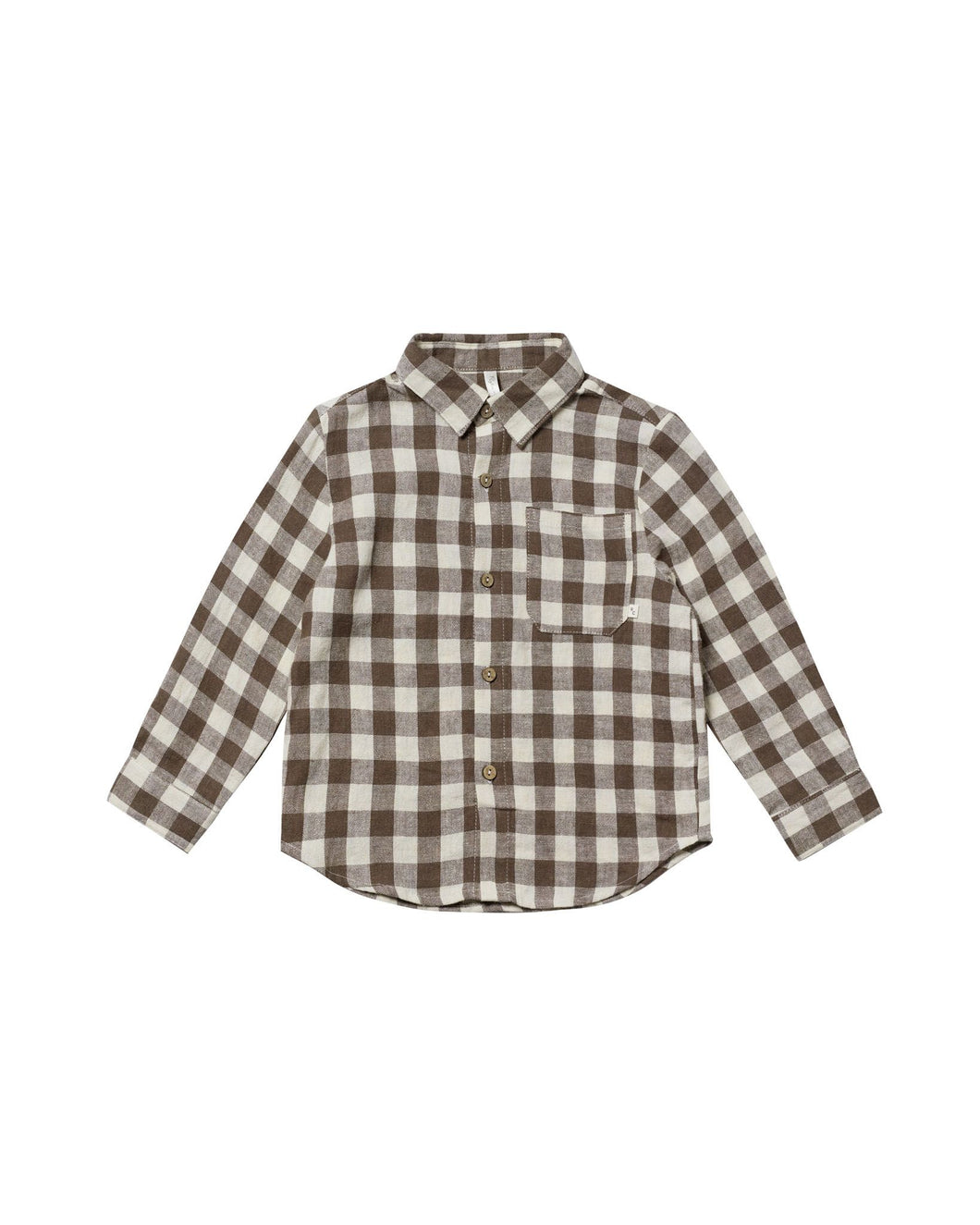 Collared Long Sleeve Shirt | Charcoal Check