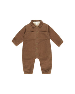 Cordy Baby Jumpsuit | Saddle