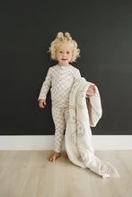 Load image into Gallery viewer, Plush Blanket | Smiley Taupe Checkered
