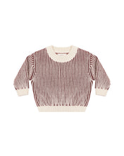 Load image into Gallery viewer, Relaxed Knit Sweater | Cherry Stripe
