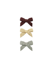 Load image into Gallery viewer, Bow with Clip Set | Black Cherry, Butterscotch + Laurel
