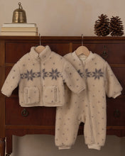Load image into Gallery viewer, Shearling Baby Jumpsuit | Natural Fair Isle

