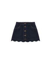 Load image into Gallery viewer, Scallop Mini Skirt | Dark Indigo
