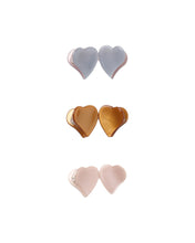 Load image into Gallery viewer, Heart Mini Clips | Dusty Blue, Clay + Blush
