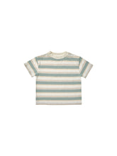 Load image into Gallery viewer, Relaxed Tee | Aqua Stripe
