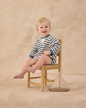 Load image into Gallery viewer, Crewneck Romper | Marine Stripe
