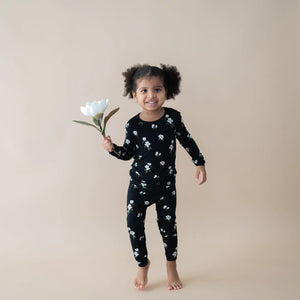 Toddler Pajama Set | Small Magnolia on Midnight