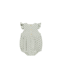 Amelia Romper | Sage Check