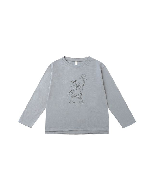 Raw Edge Long Sleeve Tee | Basketball