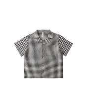Load image into Gallery viewer, Lapel Collar Shirt | Black Check
