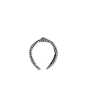 Load image into Gallery viewer, Knotted Headband | Black Gingham
