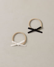 Load image into Gallery viewer, Baby Bow Headband | Black + Ivory
