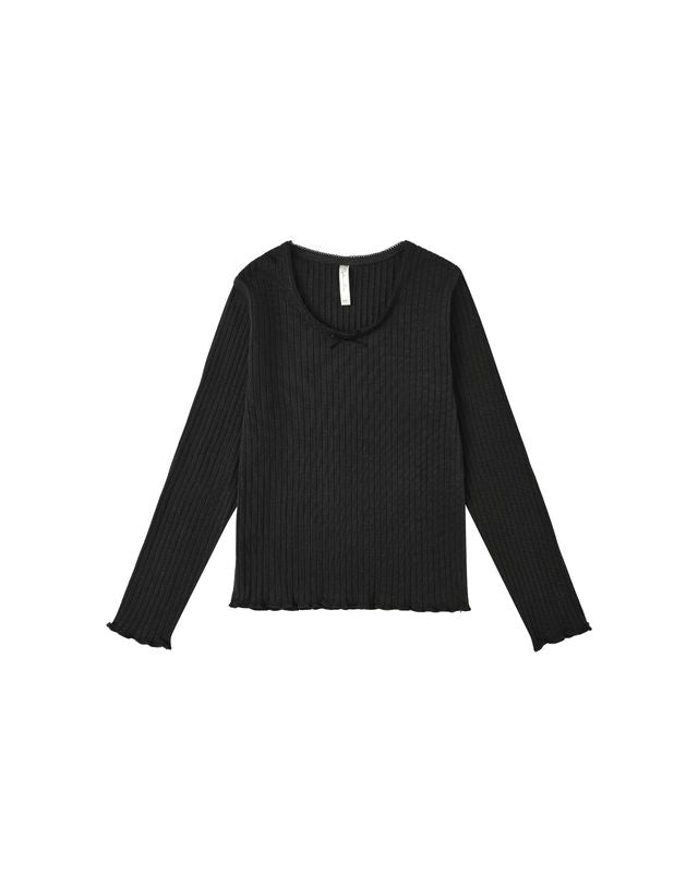 Ribbed Long Sleeve | Black