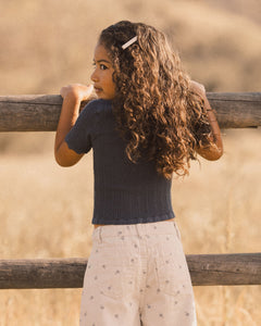 Scallop Tee | Indigo