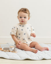 Load image into Gallery viewer, Relaxed Short Sleeve Bubble Romper | Blueberries

