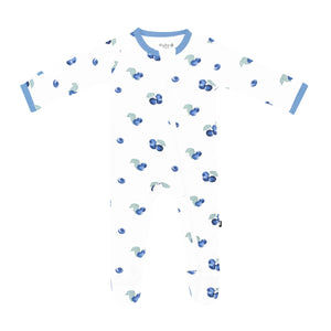Zipper Footie | Blueberry