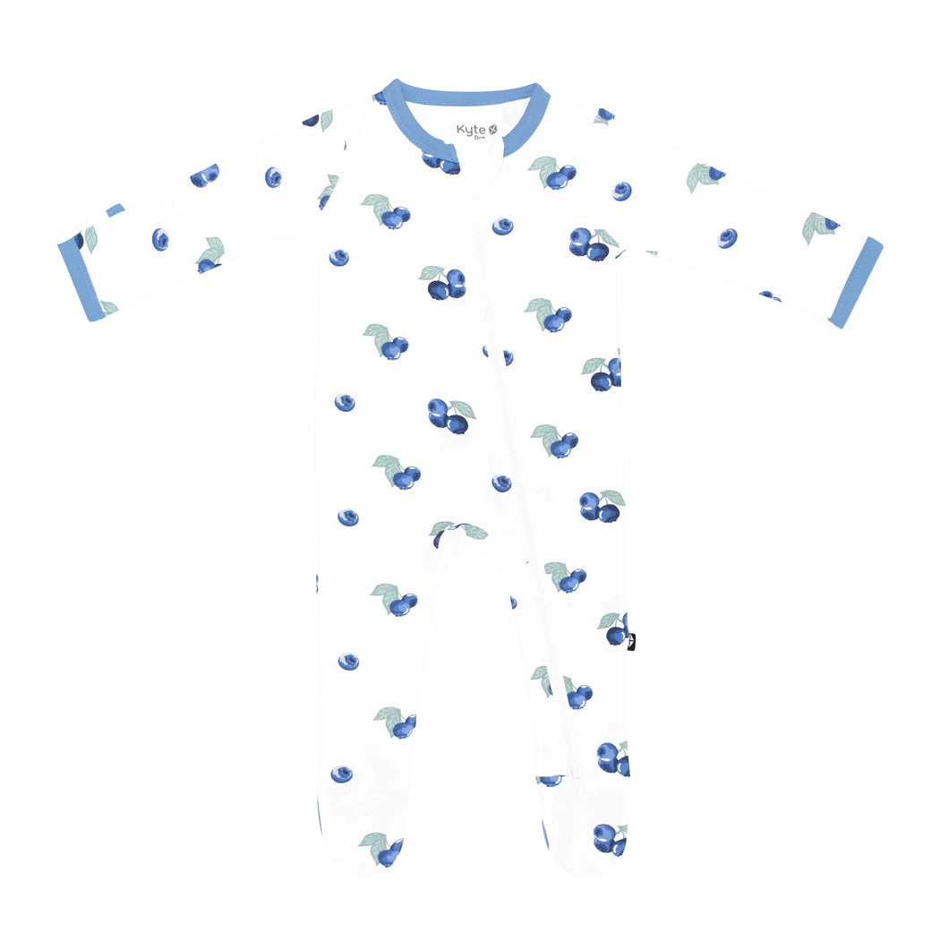 Zipper Footie | Blueberry